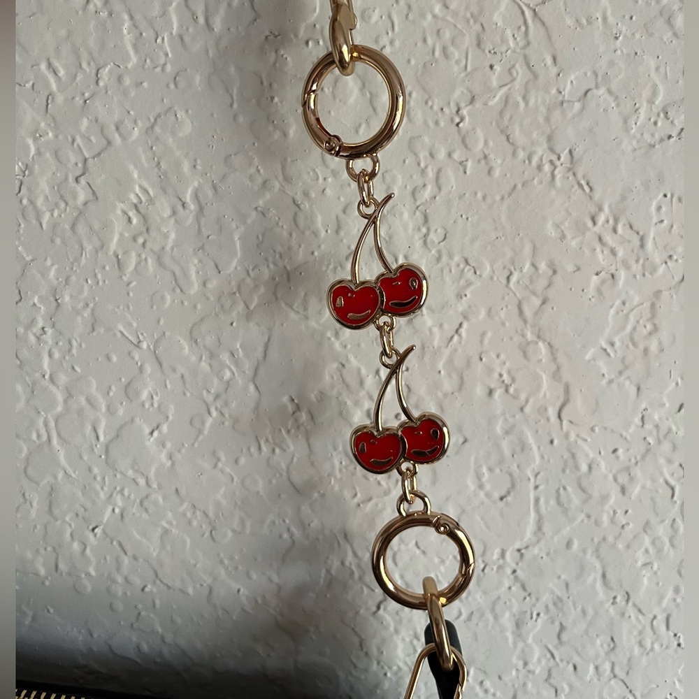 Nolita 19 in Signature Canvas with Cherry Print and Handmade Cherry Charm - Picture 6 of 12